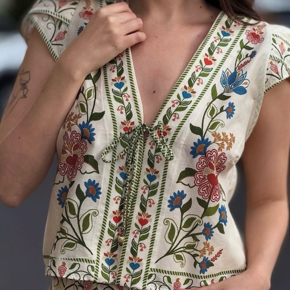 FARM Rio Multicolor Embroidered Maxi Dress - Picture 7 of 8